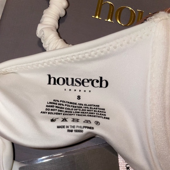 House of CB Cassis Ivory Bikini Top & Athens Ivory Gathered Bikini Bottoms - Picture 4 of 7